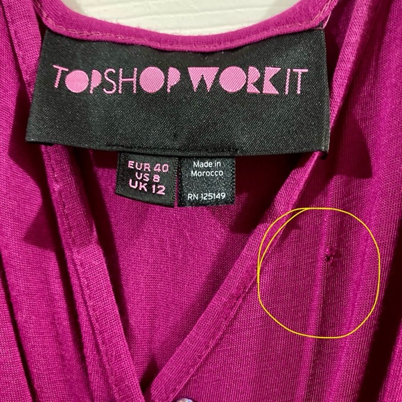 RARE Topshop Work It fuschia dress - Picture 8 of 9